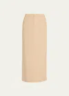 Vince Mid-rise Linen-blend Maxi Skirt In Dk Cliffside