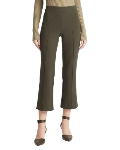 Vince Mid Rise Pintuck Crop Flare Pant In Green