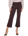 Vince Mid Rise Pintuck Crop Flare Pant In Red