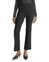 Vince Velvet-trim Pull-on Pants In Black In Black