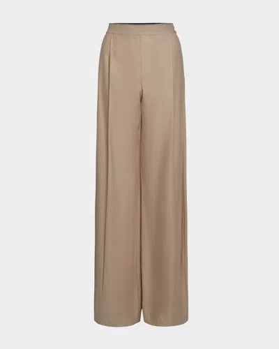 VINCE MID-RISE PLEATED WIDE-LEG PANTS