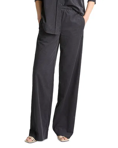 Vince Mid Rise Pull On Corduroy Pants In Black