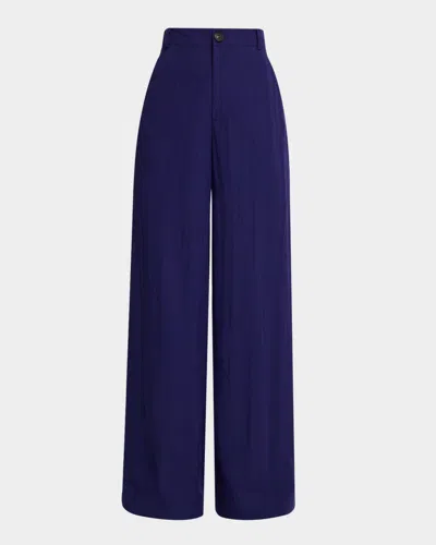 Vince Mid-rise Relaxed Wide-leg Pants In Black