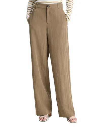 Vince Mid Rise Relaxed Wide Leg Pants In Neutral