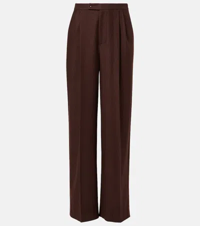 Vince Mid-rise Straight Pants In Brown