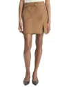 Vince Mid Rise Straight Skirt In Brown
