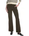 Vince Tailored Mid Rise Stretch Bootcut Pants In Green