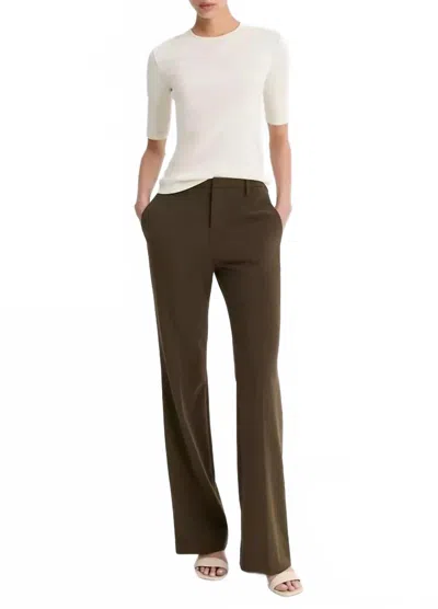 Vince Mid-rise Tailored Flare Pant In Vine