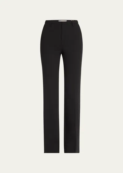 Vince Mid-rise Tailored Flare Pants In Black