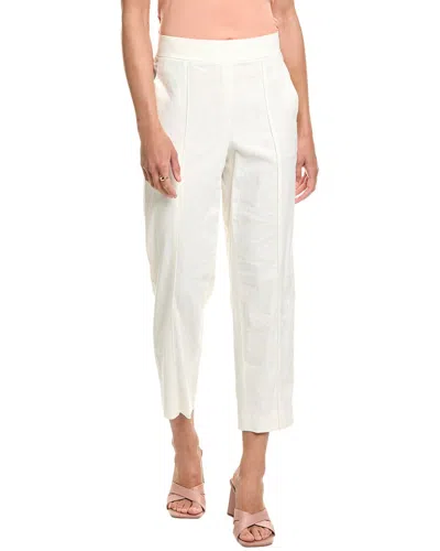 Vince Mid-rise Tapered Linen-blend Pull-on Pant