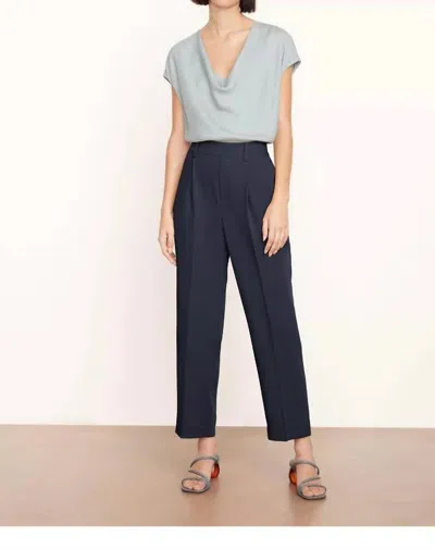 Vince Mid Rise Tapered Pull On Pant In Coastal In Blue