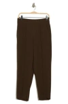 Vince Mid Rise Tapered Pull-on Pants In Brown