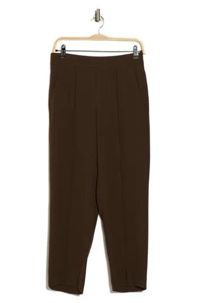 Vince Mid Rise Tapered Pull-on Pants In Brown