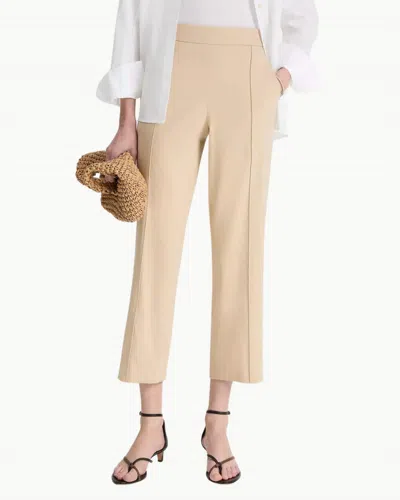 Vince Mid-rise Tapered Pull-on Pants In Pale Nut In Brown