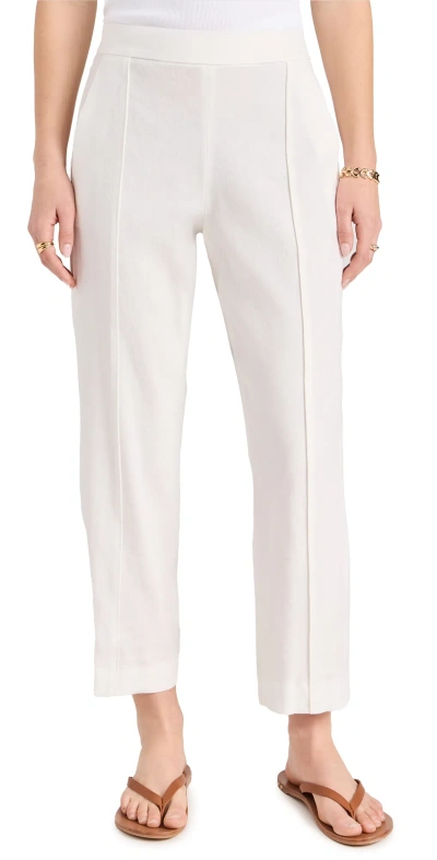 Vince Mid Rise Tapered Pull On Pants Off White