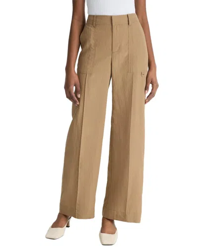 Vince Mid Rise Utility Barrel Pant In Brown