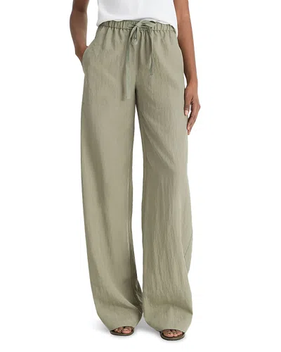 Vince Mid Rise Utility Drawstring Pants In Smoky Moss