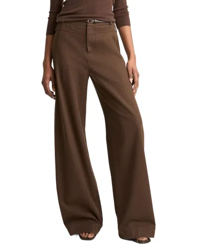 Vince Mid Rise Utility Wide Leg Pant In Brown