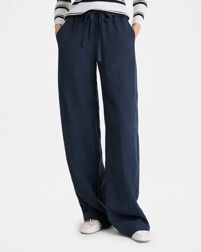 VINCE MID-RISE WIDE-LEG UTILITY DRAWSTRING PANTS