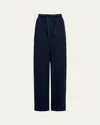 Vince Mid-rise Wide-leg Utility Drawstring Pants In Coastal Blue
