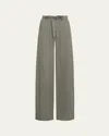 Vince Mid-rise Wide-leg Utility Drawstring Pants In Smoky Moss