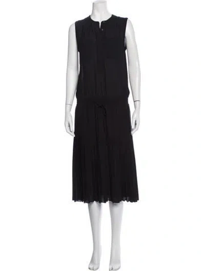 Pre-owned Vince Midi Length Dress In Black