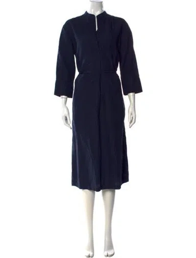 Pre-owned Vince Midi Length Dress In Blue