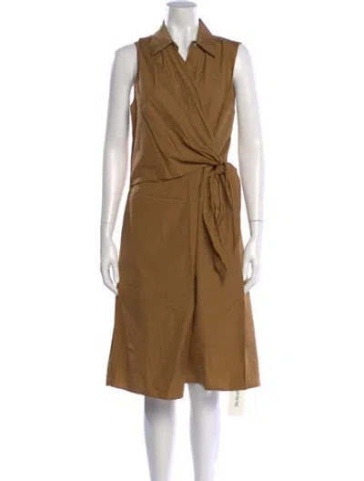 Pre-owned Vince Midi Length Dress In Brown