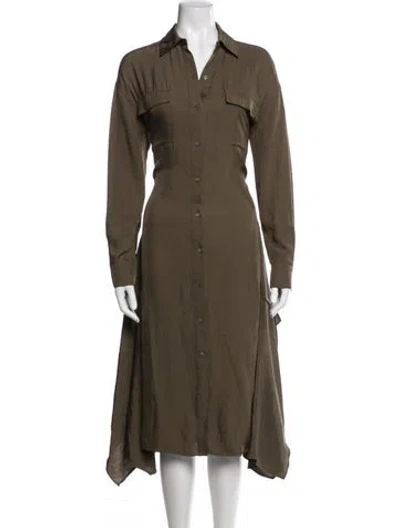 Pre-owned Vince Midi Length Dress In Brown