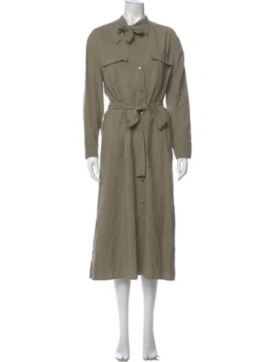 Pre-owned Vince Midi Length Dress In Green