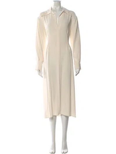 Pre-owned Vince Midi Length Dress In Neutral