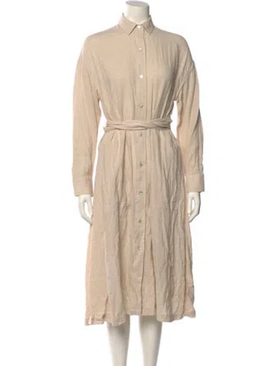 Pre-owned Vince Midi Length Dress W/ Tags In Neutral