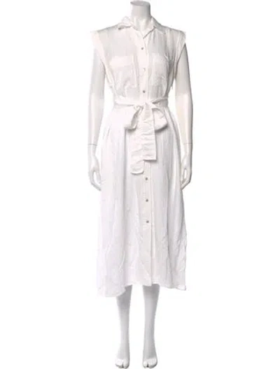 Pre-owned Vince Midi Length Dress In White
