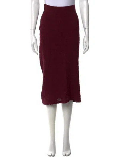 Pre-owned Vince Midi Length Skirt In Burgundy