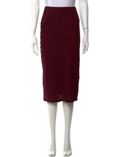 Pre-owned Vince Midi Length Skirt In Burgundy