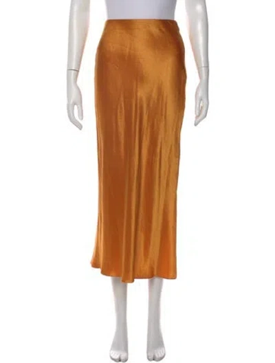 Pre-owned Vince Midi Length Skirt In Gold