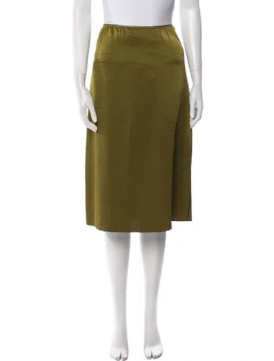 Pre-owned Vince Midi Length Skirt In Green