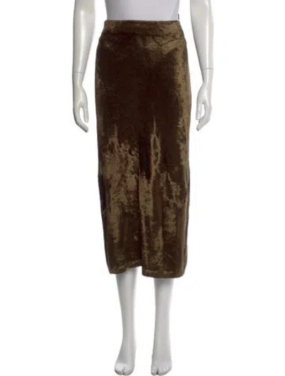 Pre-owned Vince Midi Length Skirt In Green