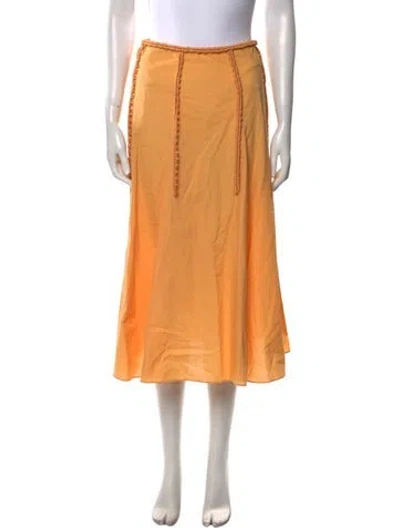 Pre-owned Vince Midi Length Skirt In Orange