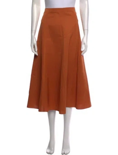 Pre-owned Vince Midi Length Skirt In Orange
