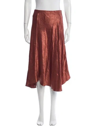 Pre-owned Vince Midi Length Skirt In Orange