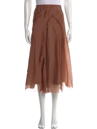 Pre-owned Vince Midi Length Skirt W/ Tags In Brown