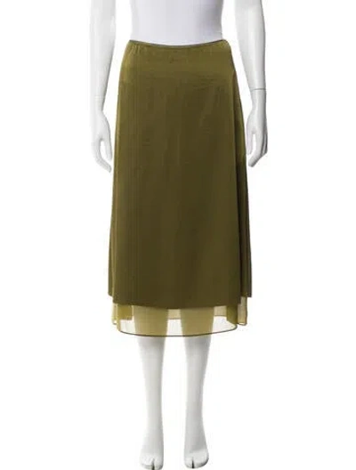 Pre-owned Vince Midi Length Skirt W/ Tags In Green