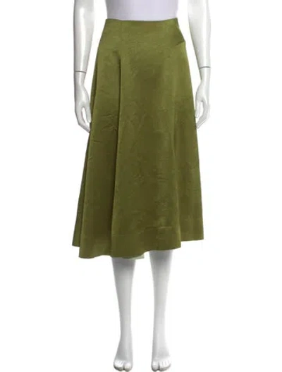 Pre-owned Vince Midi Length Skirt W/ Tags In Green