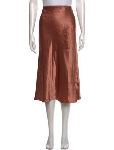 Pre-owned Vince Midi Length Skirt W/ Tags In Orange