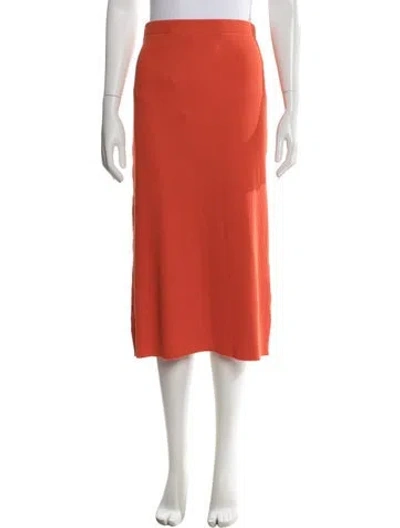 Pre-owned Vince Midi Length Skirt W/ Tags In Orange