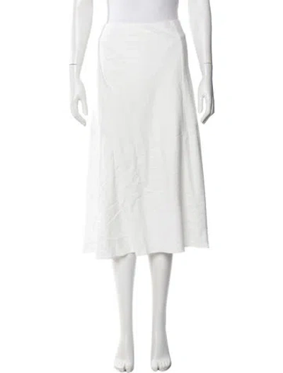 Pre-owned Vince Midi Length Skirt W/ Tags In White