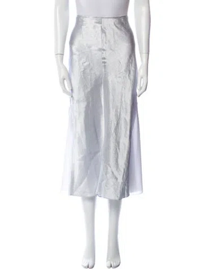 Pre-owned Vince Midi Length Skirt In White