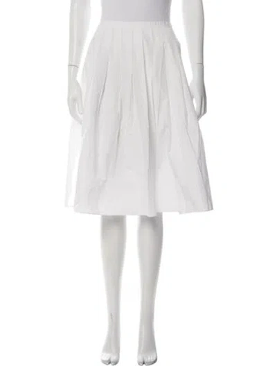 Pre-owned Vince Midi Length Skirt In White