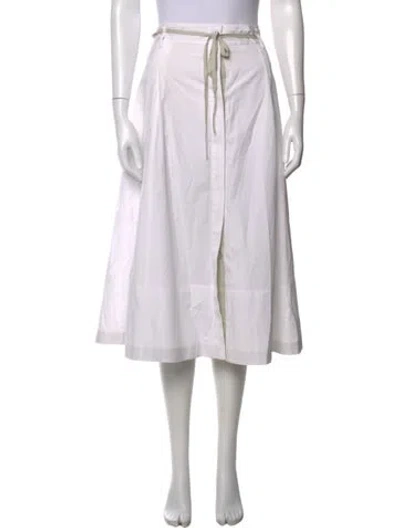 Pre-owned Vince Midi Length Skirt In White